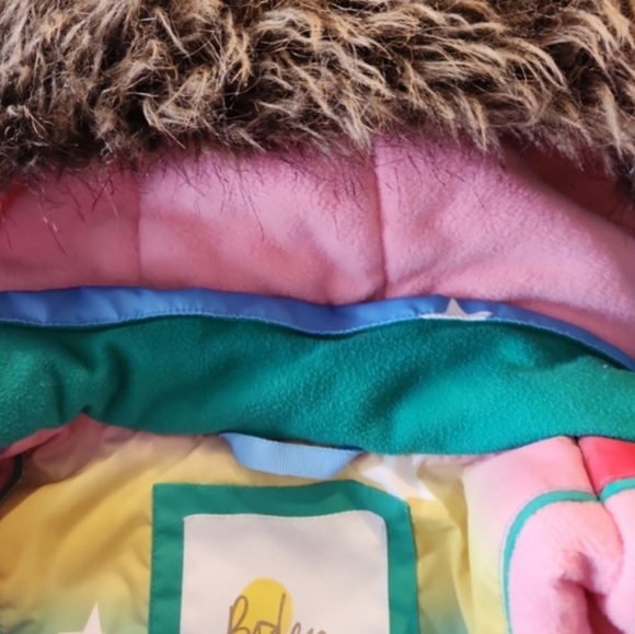 Boden 3/4 years colorful star rainbow coat jacket 3t 4t - Picture 4 of 6